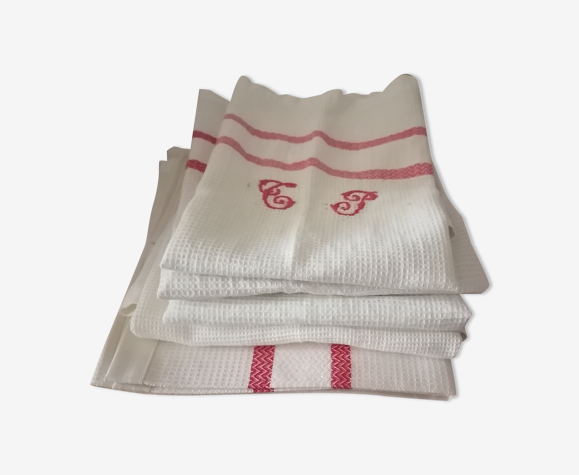 Lot de 6 serviettes nid d'abeille