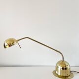 1980s brass articulated desk lamp