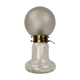 Midcentury Art Deco style swirl brass and glass mushroom table lamp
