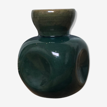 Vase céramisue vert bleu
