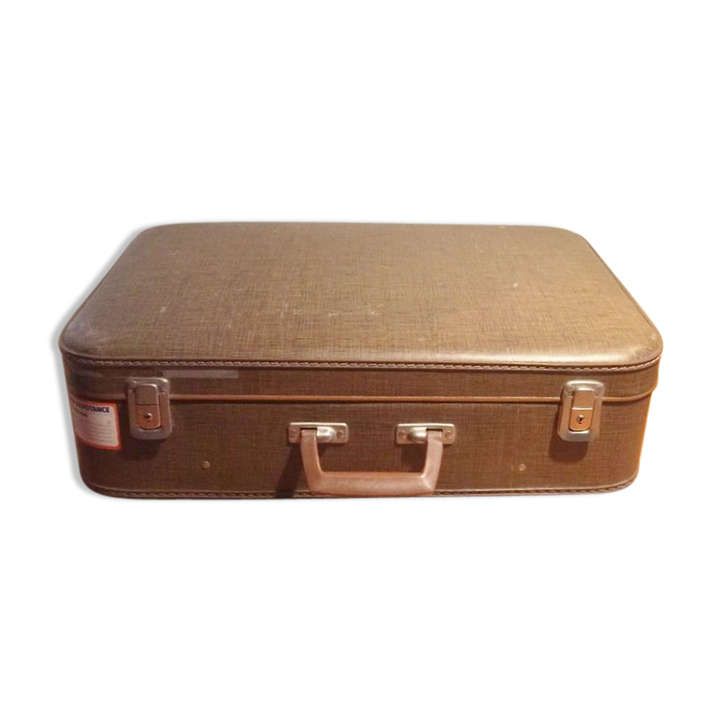 Large cardboard suitcase rigid vintage