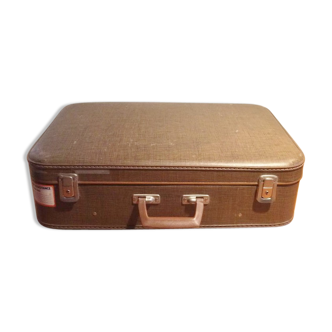 Large cardboard suitcase rigid vintage