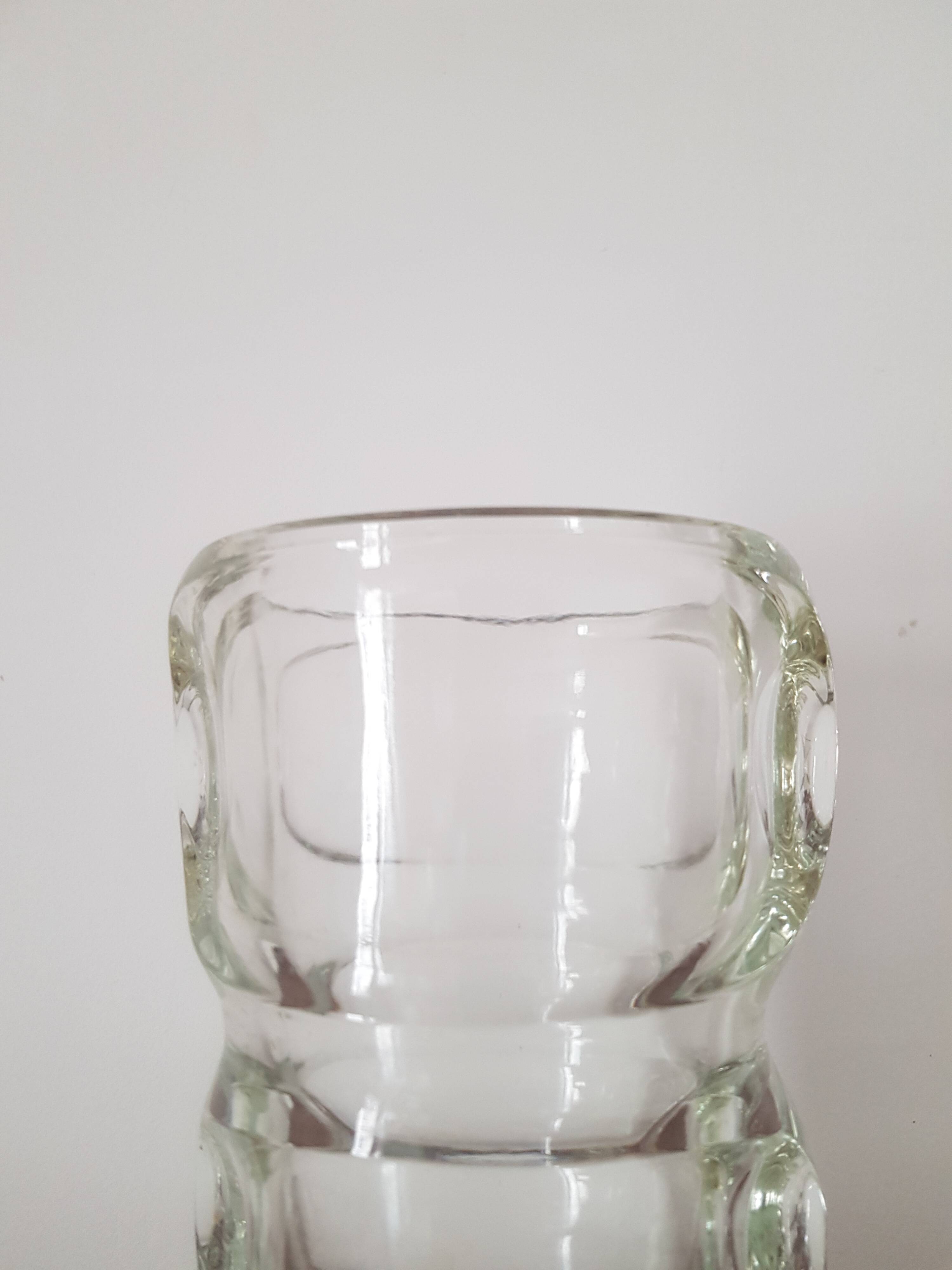 70s molded glass vase