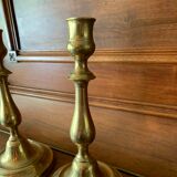 Set of 2 brass candle holders