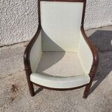 Fauteuil empire en noyer fonce du XIXème siecle