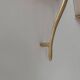 Pair of vintage wall lights, solid brass and ecru fabric, France 1980