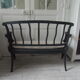 Old bench slate gray waxed finish, seat composed of a cake