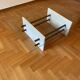 1980s White Marble Rectangular Coffee Table Postmodern Glass