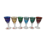 Murano multicolor liquor glasses