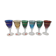 Murano multicolor liquor glasses