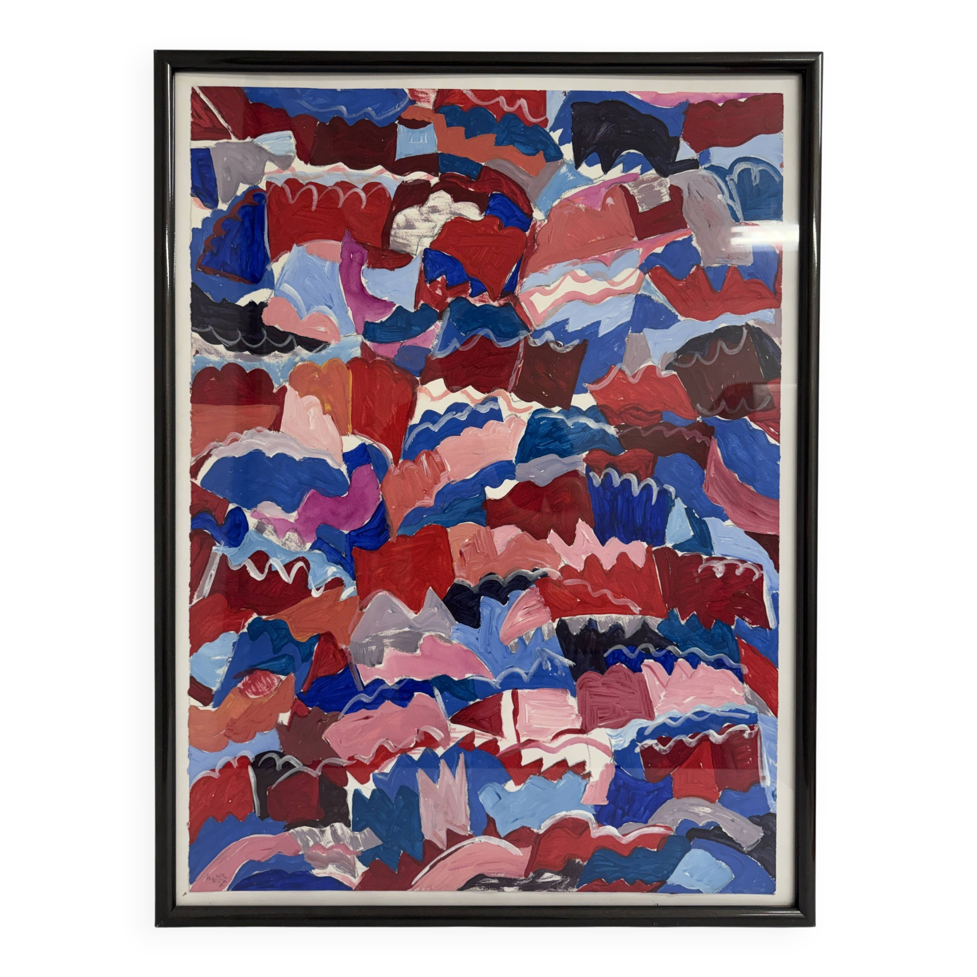 Helmut Dittmann, Abstract Composition in Red and Blue