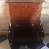 Vintage HI-FI cabinet in smoked plexiglass, Circa 1970