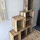 Lot of 7 old wooden crates