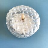 Round ceiling lamp made of molded glass