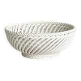 Antique twisted white porcelain basket