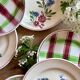 Set of 8 mismatched vintage dessert plates, Sousse and Aigueperse from