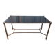 Vintage coffee table in brass and glass
