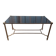 Vintage coffee table in brass and glass