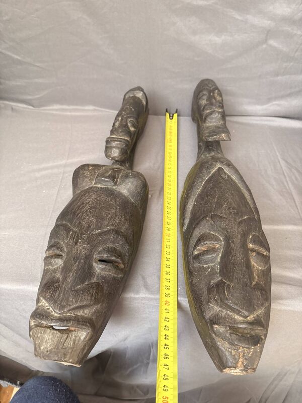 Anciennes paire de masques de cérémonie Heaume Dogon Bambara Mali