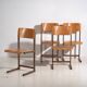 Vintage chaise longues (circa 1950). Set of 4 pieces