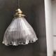 Holophane glass pendant light