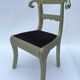 Chaise 1980 tete de belier metal velours violet vintage