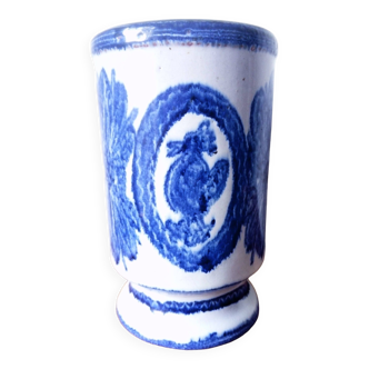 Artisanal glazed ceramic pot for utensils, brushes or vase