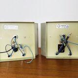 Set of 2 Austrian Ice Glass Wall Lamps by J.T. Kalmar