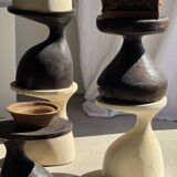 Pawn Brown - Stool, side table in the shape of a brown pawn.