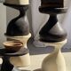 Pawn Brown - Stool, side table in the shape of a brown pawn.