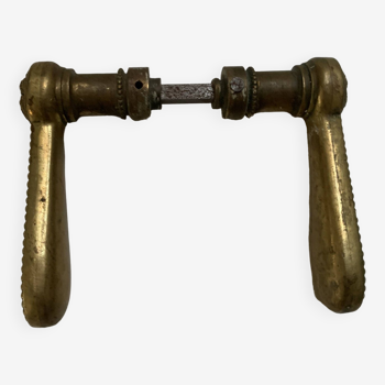 Old brass door handles