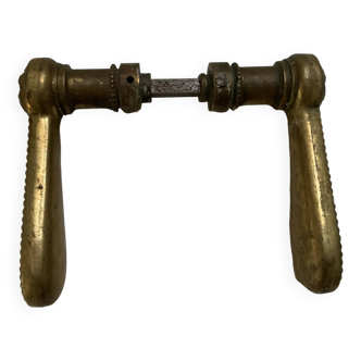 Old brass door handles