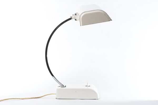 Lampe de bureau Kaiser Idell en ivoire blanc
