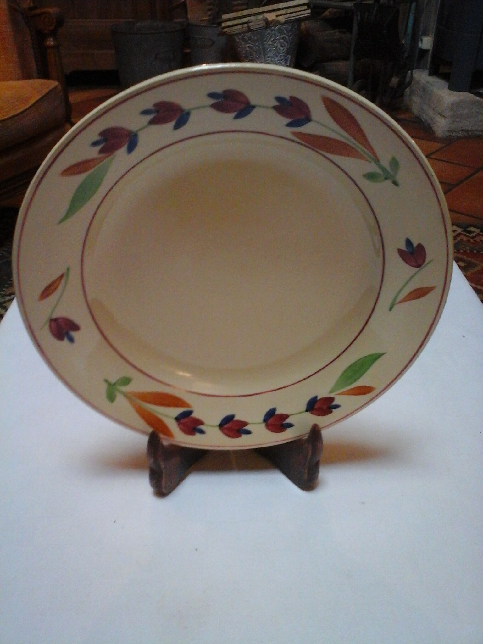 Ensemble de 8 Assiettes plates Jeannine / Gien