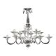 Chandelier en verre de Murano vénitien transparent élégant