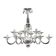 Chandelier en verre de Murano vénitien transparent élégant