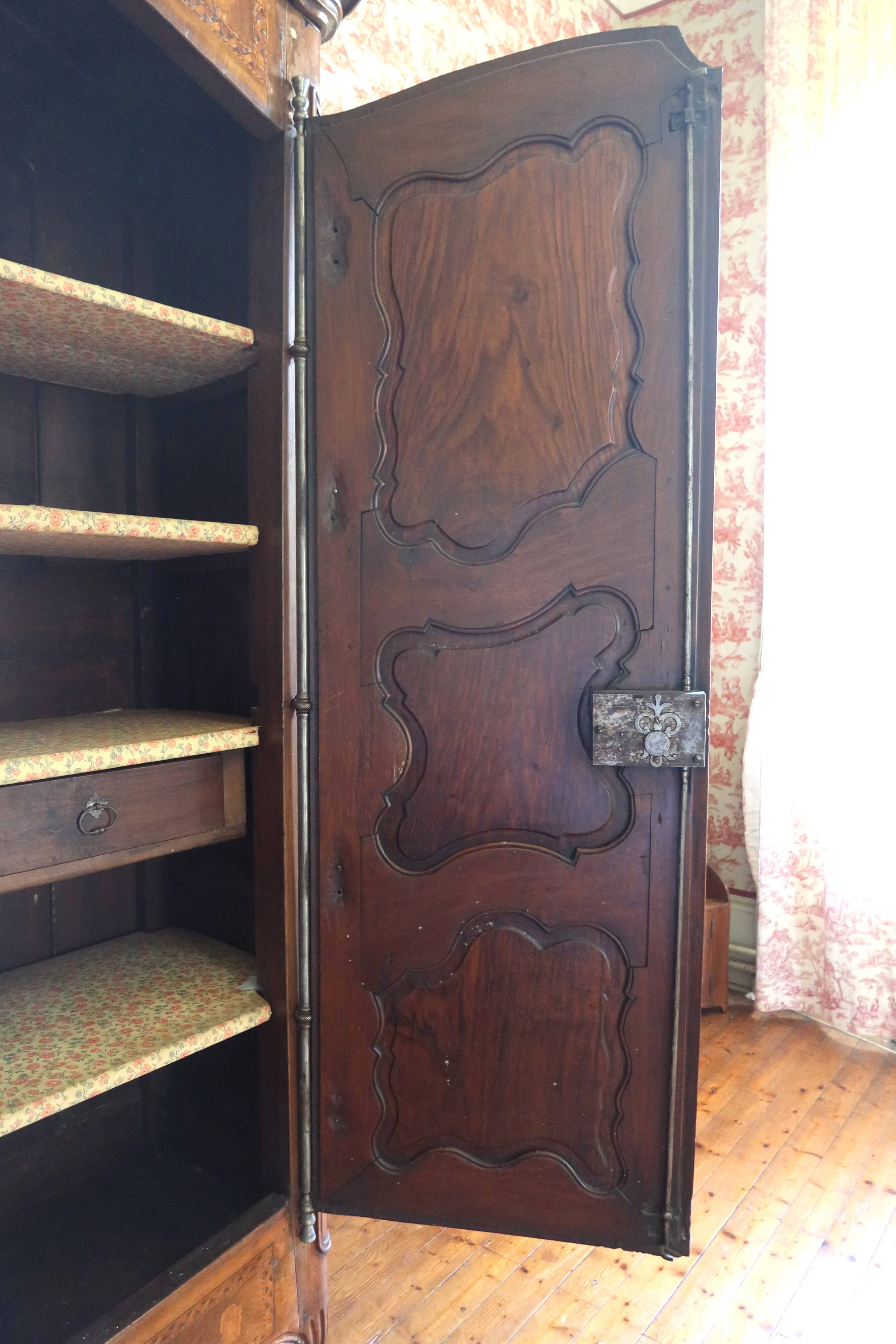 18th century curved Louis XV wardrobe