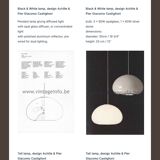 Suspension XXL "Black and white" by Pier Giacomo and Achille Castiglioni