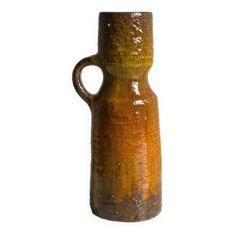 Rustic ceramic vase, vintage handmade pottery