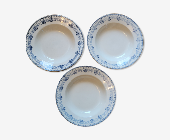 Choisy le Roi Boulenger 3 assiettes creuses modèle Parmentier Terre de Fer