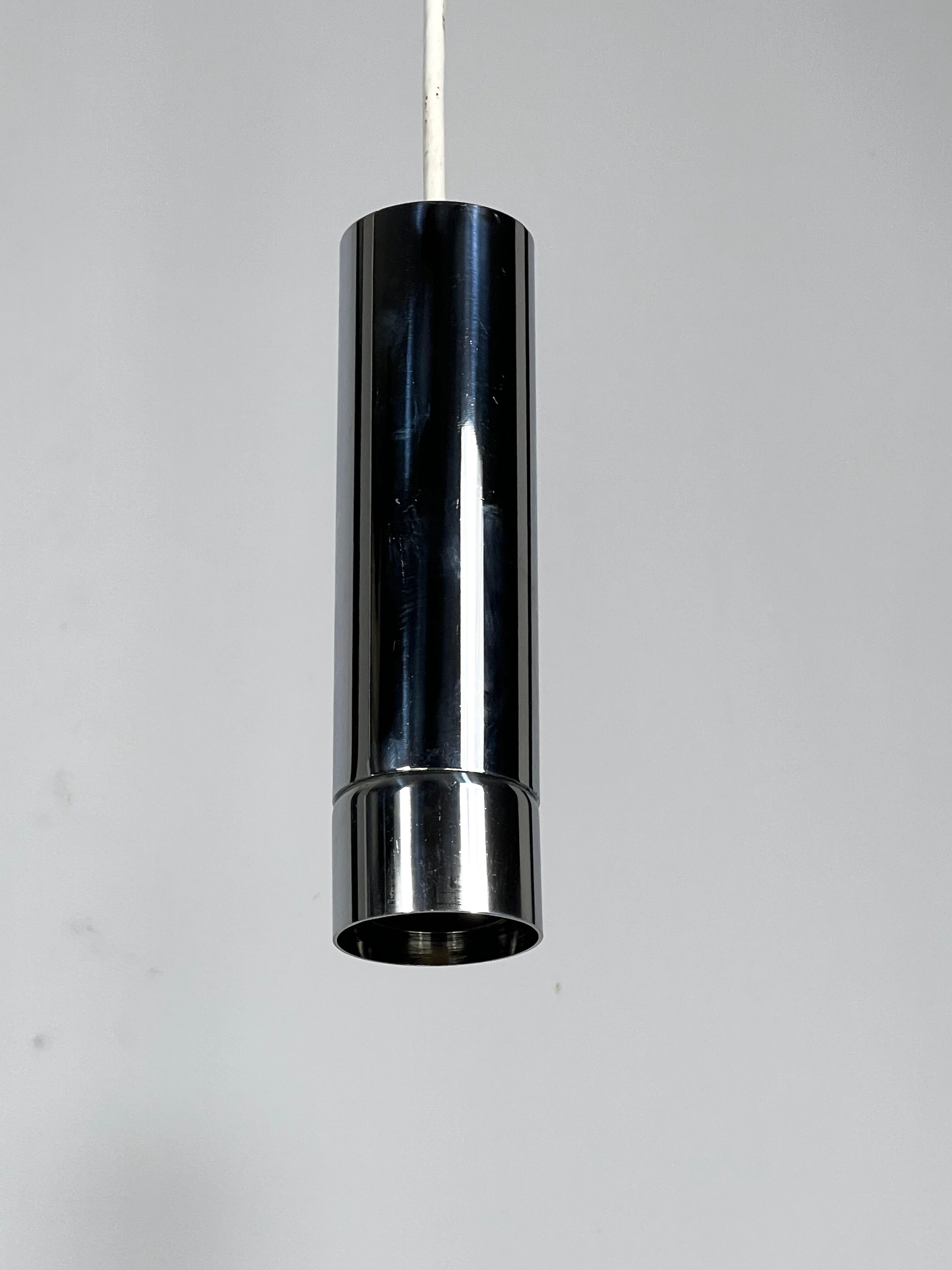 Stilux Milano, set of two chrome pendant lamps from 70s