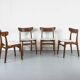 Chaises de salle à manger en teck danois par Schionning & Elgaard, années 1960, ensemble de 4