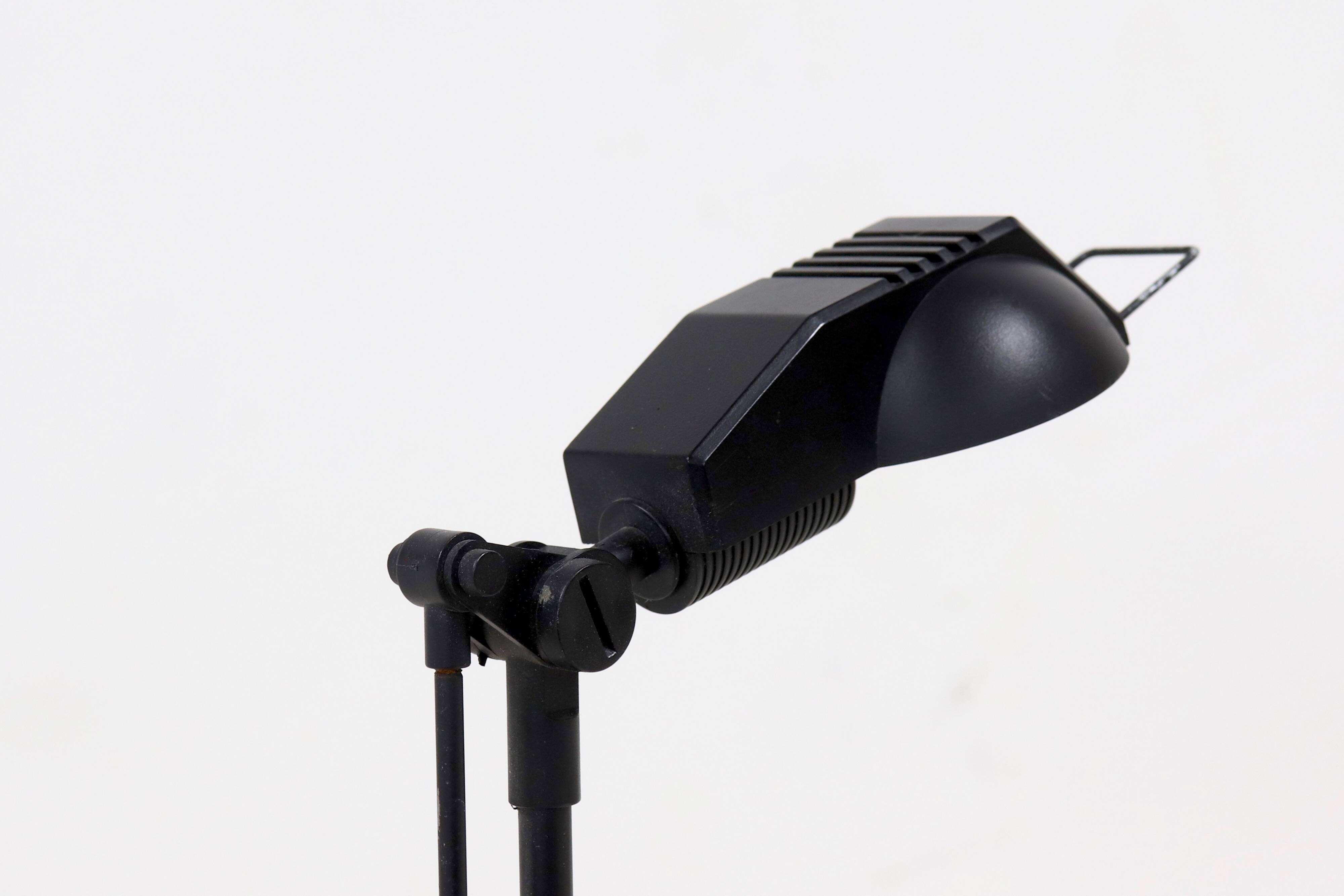 Black Post Modern Desk Lamp 1980s
