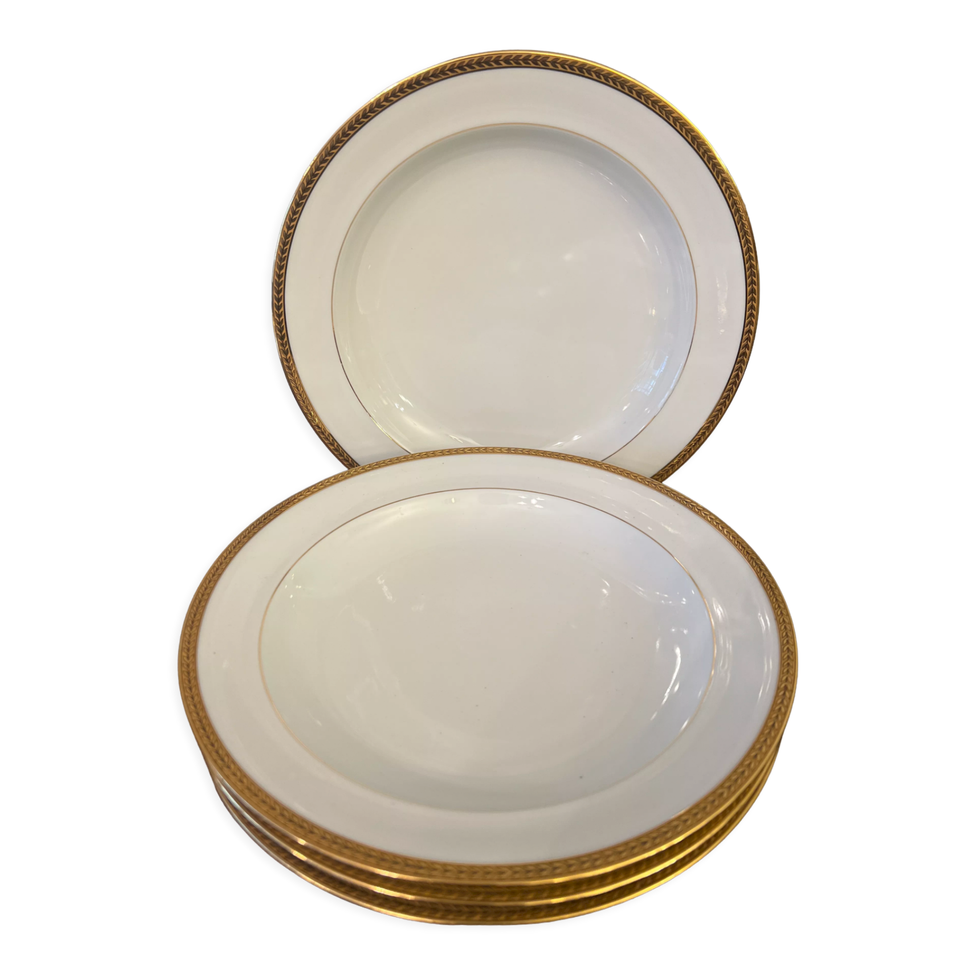 Christmas Pop up 2022 - 4 porcelain plates, gilded décor