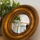 Miroir rond convexe doré miroir de sorcière