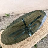 Coffee table smoked glass 70