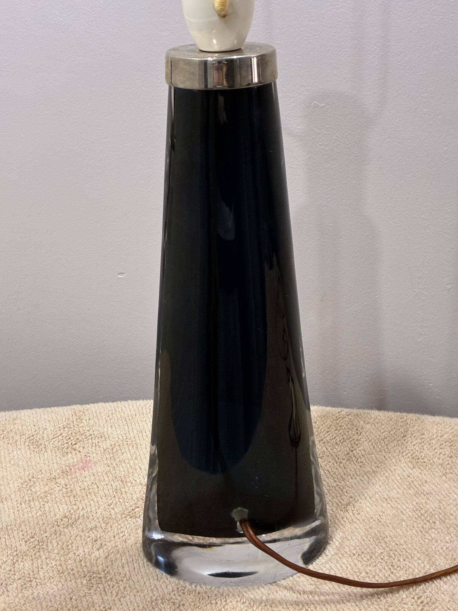 Carl Fagerlund for Orrefors RD 1566 glass table lamp, 1960s