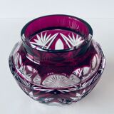 Ancient plum crystal vase