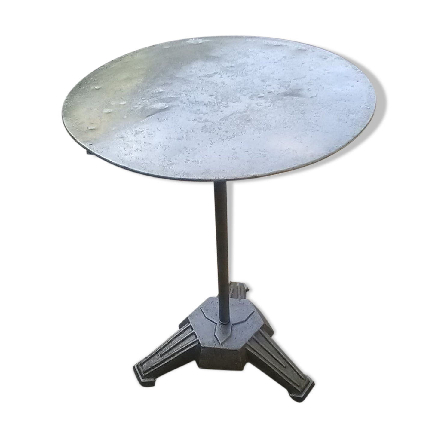 Bistro table, art deco pedestal, year 1930