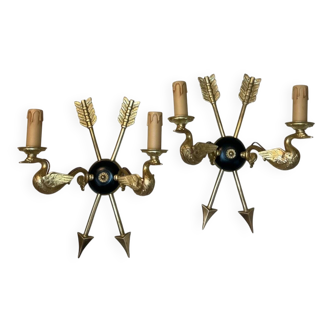 Pair of Empire style wall sconces